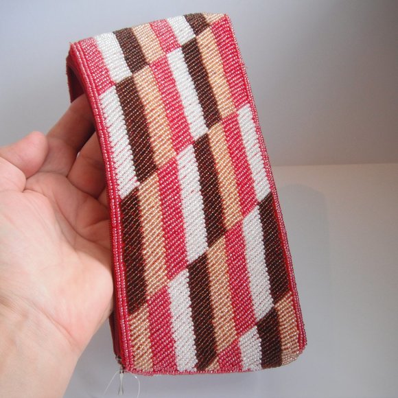 Beaded Multicolor Clutch Evening Purse - Picture 2 of 13